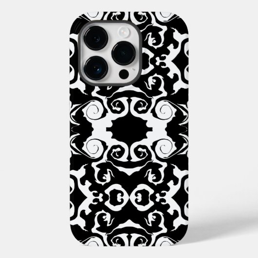 白黒の渦巻き模様 Case-Mate iPhoneケース (裏面)
