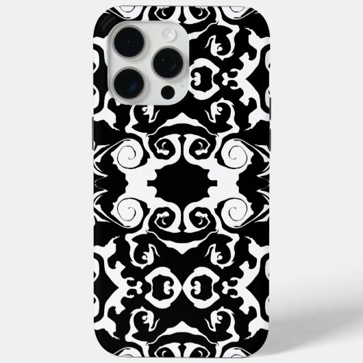 白黒の渦巻き模様 Case-Mate iPhoneケース (裏面)