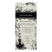 白黒の渦巻き状ラックストライプのカード ラックカード (裏面)