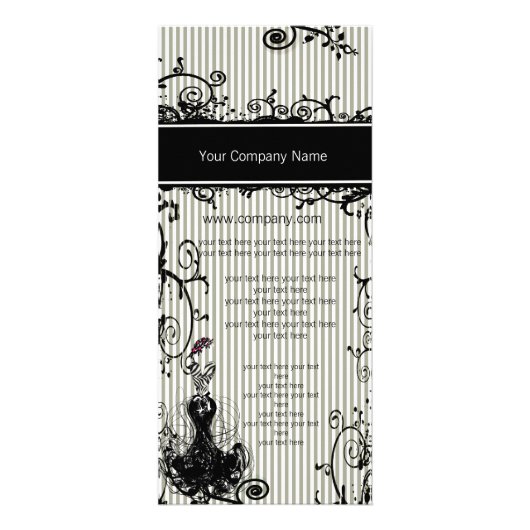 白黒の渦巻き状ラックストライプのカード ラックカード (裏面)