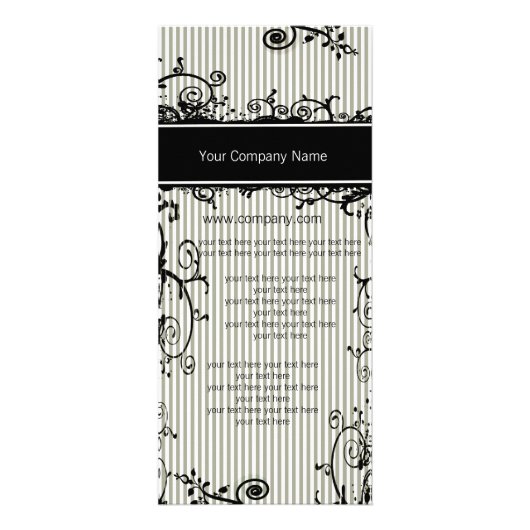 白黒の渦巻き状ラックストライプのカード ラックカード (裏面)