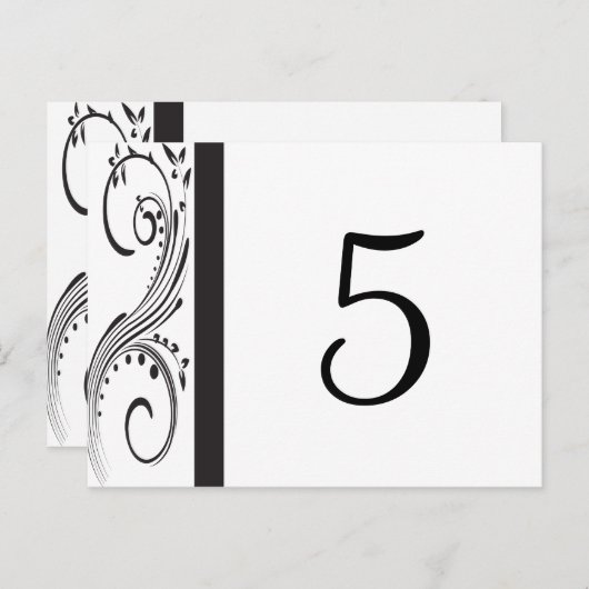 白黒の渦巻き表の番号 ポストカード (正面/裏面)