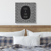 白黒の渦巻き キャンバスプリント (インサイチュ (寝室))