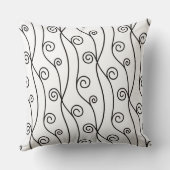 白黒の渦巻き クッション (裏面)