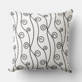 白黒の渦巻き クッション (正面)