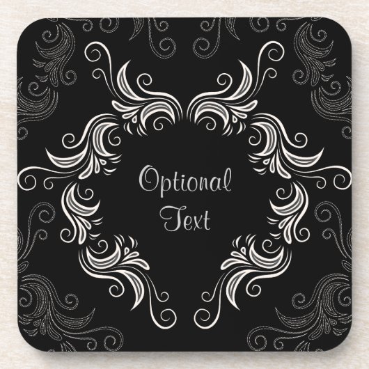 白黒の渦巻き コースター (正面)