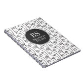 白黒の渦巻き ノートブック (右側)