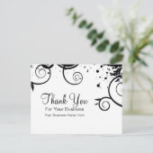 白黒の渦巻き::ビジネスはがきテンプレート ポストカード (スタンド正面)