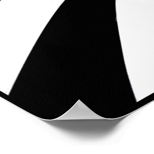 白黒の渦巻き ポスター (角)