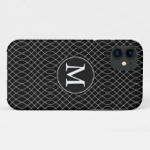 白黒の渦巻き Case-Mate iPhoneケース (裏面(横))