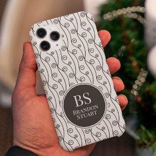 白黒の渦巻き Case-Mate iPhone 14 PROケース