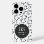 白黒の渦巻き Case-Mate iPhoneケース (裏面)