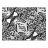 白黒の滑走路ファッションインスパイア テーブルクロス (正面(横))