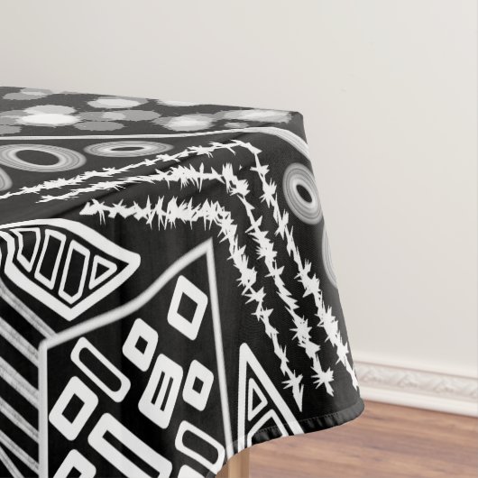 白黒の滑走路ファッションインスパイア テーブルクロス (インサイチュ)