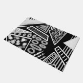 白黒の滑走路ファッションインスパイア ドアマット (アングル)