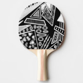 白黒の滑走路ファッションインスパイア 卓球ラケット (正面)
