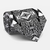 白黒の滑走路ファッションパターインスパイアン ネクタイ (ロール)