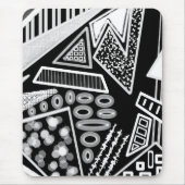 白黒の滑走路ファッション2022 インスパイア マウスパッド (正面)