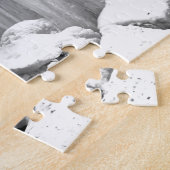 白黒の滝凍ってい ジグソーパズル (側面)