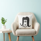 白黒の漫画モダン図解入りの、写真付きの クッション (椅子)