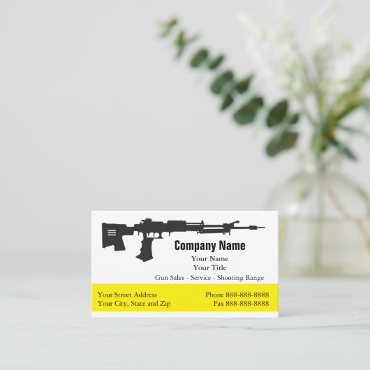 白黒の火器の名刺 名刺 (スタンド正面)