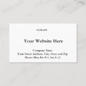 白黒の火器の名刺 名刺 (裏面)