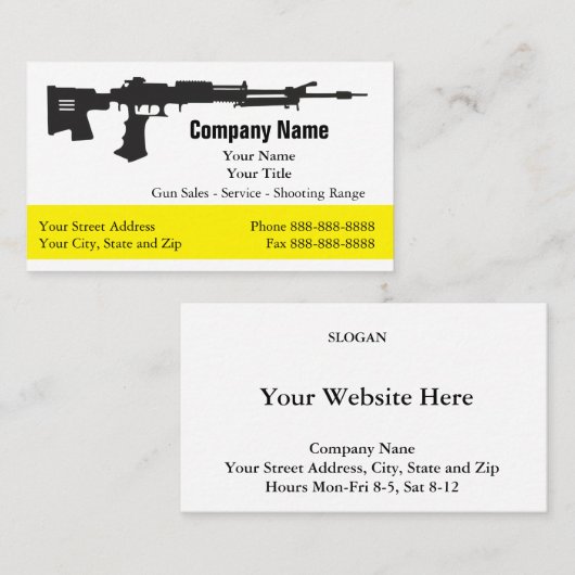 白黒の火器の名刺 名刺 (正面/裏面)