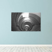 白黒の灯台 キャンバスプリント (インサイチュ (ウッドフロア))