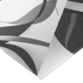 白黒の灰色のカーブのデザイン テーブルクロス (アングル)