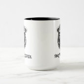 白黒の灰色のサル マグカップ (中央)