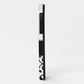 白黒の灰色のダマスク織のモノグラムのiPhone 5 Case-Mate iPhoneケース (裏面/左)