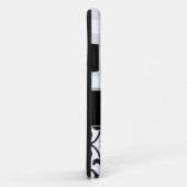 白黒の灰色のダマスク織のモノグラムのiPhone 5 Case-Mate iPhoneケース (裏面/右)