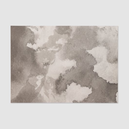 白黒の灰色の灰色の月パターンインクははねかけます 薄葉紙 (正面)