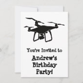 白黒の無人生誕会 招待状 (正面)