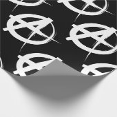白黒の無政府記号 ラッピングペーパー (角)