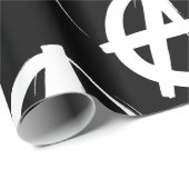 白黒の無政府記号 ラッピングペーパー (ロールコーナー)