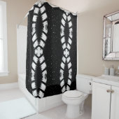 白黒の無限シャワーカーテン シャワーカーテン (インサイチュ)