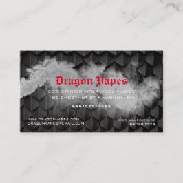 白黒の煙の雲 ビジネス用VAPEデザイン 名刺
