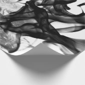 白黒の煙巻き紙 ラッピングペーパー (角)