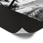 白黒の熱帯壁画印刷可能ポスター ポスター (角)