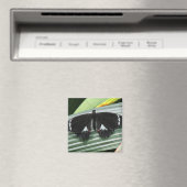 白黒の熱帯性バタフライマグネット マグネット (インサイチュ (食洗機))