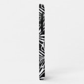 白黒の熱帯性葉繰り返しパターン Case-Mate iPhoneケース (裏面/左)