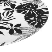 白黒の熱帯：シルエット自然 カッティングボード (角)