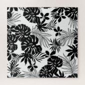 白黒の熱帯:シルエット自然 ジグソーパズル (横)