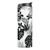 白黒の熱帯：シルエット自然 タンブラー (回転左)