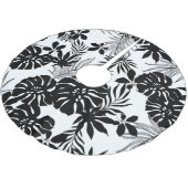 白黒の熱帯：シルエット自然 ブラッシュドポリエステルツリースカート (アングル)