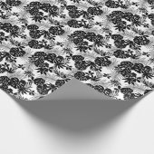 白黒の熱帯：シルエット自然 ラッピングペーパー (角)