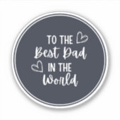 白黒の父の日の丸 シール (正面)