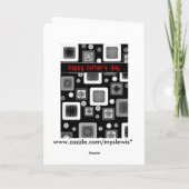 白黒の父の日 カード (裏面)