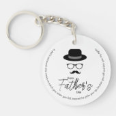 白黒の父モダンの日キーチェーン キーホルダー (正面)